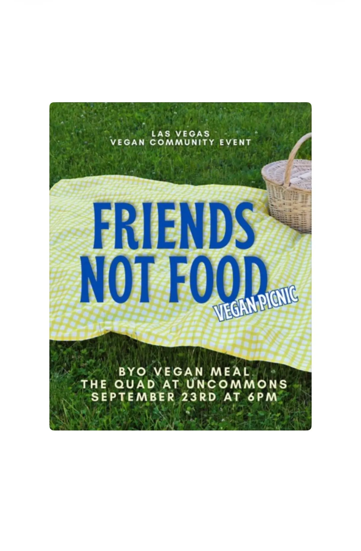 Friends Not Food Vegan Picnic