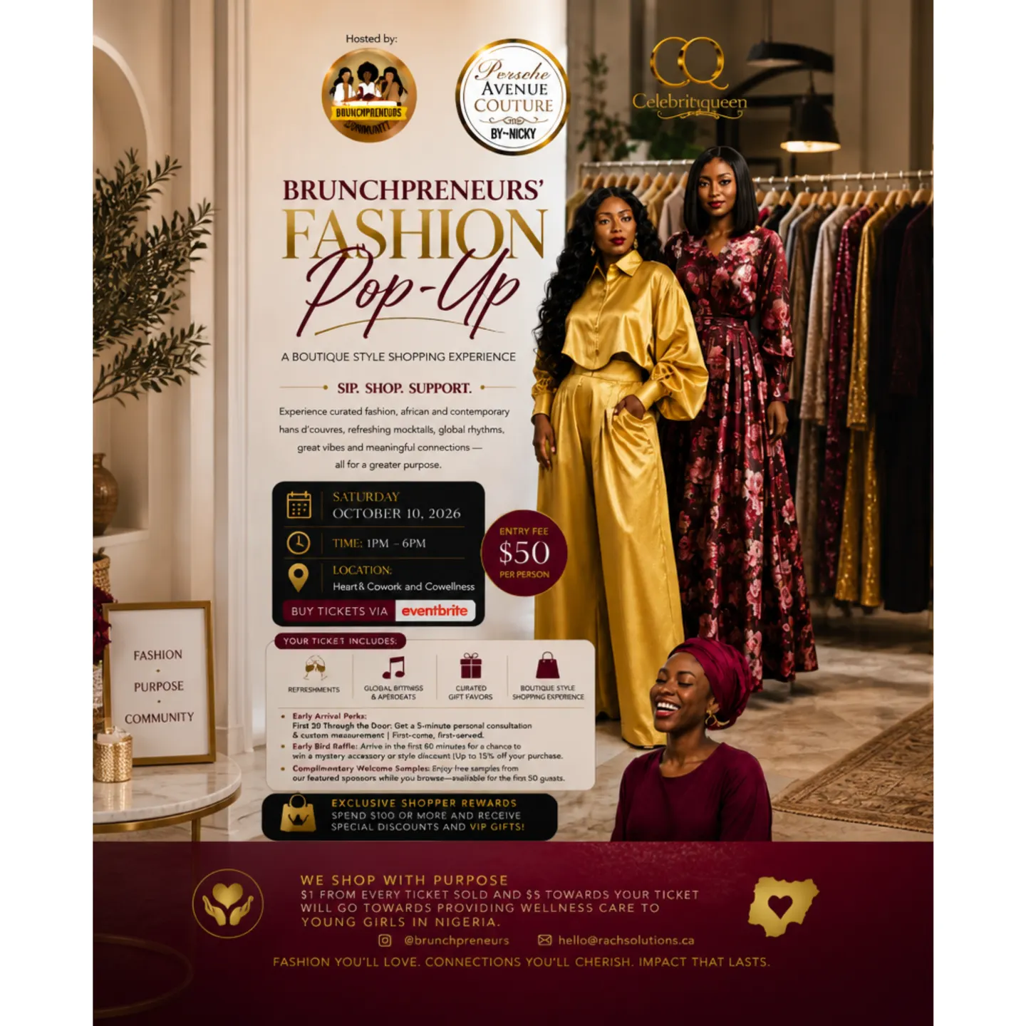 Brunchpreneurs’ Fashion Pop-Up: Sip. Shop. Support.