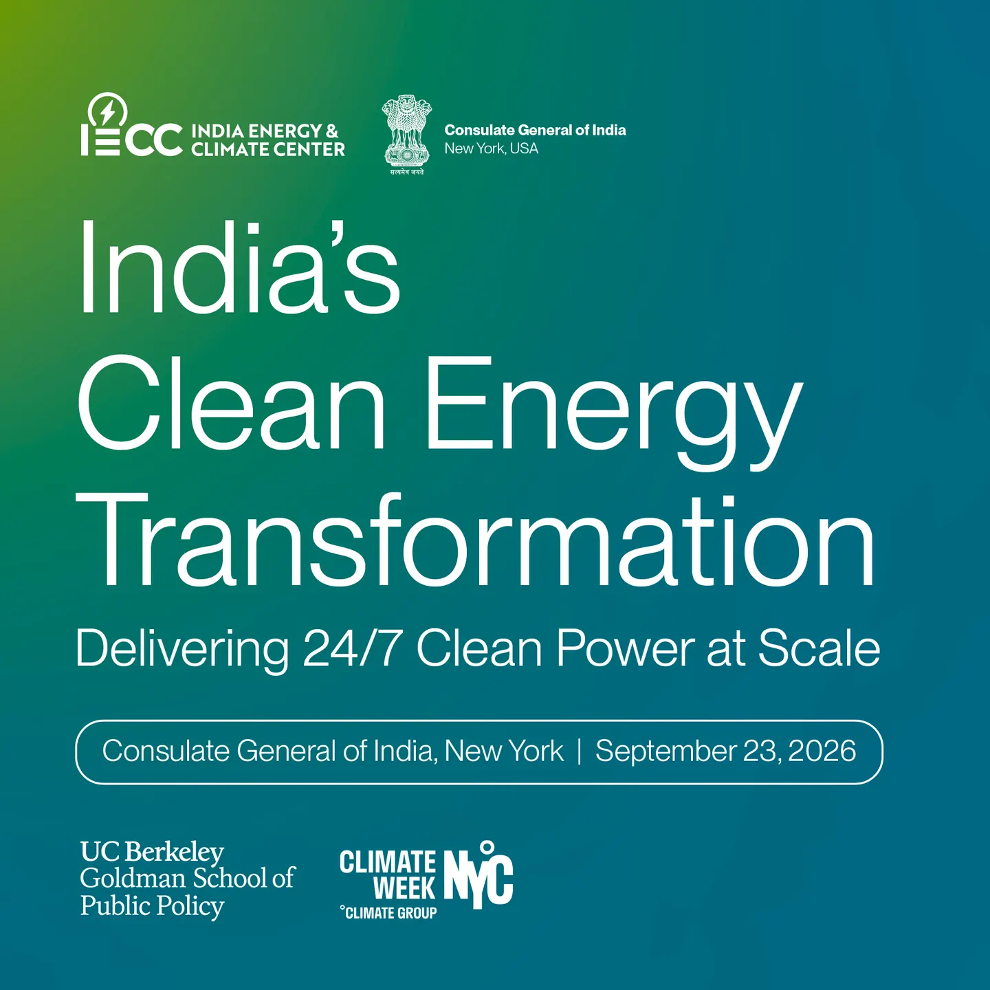 India’s Clean Energy Transformation: Delivering 24/7 Clean Power at Scale | Climate Week NYC