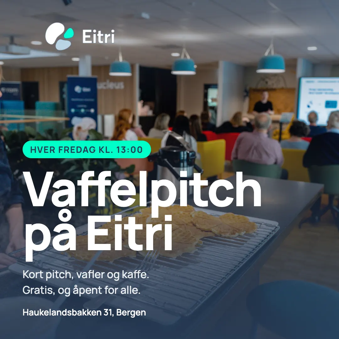 Fredagsvaffel med Vaffelpitch på Eitri. Spesialutgave: New Nordics Health Technology Demo Day 2026