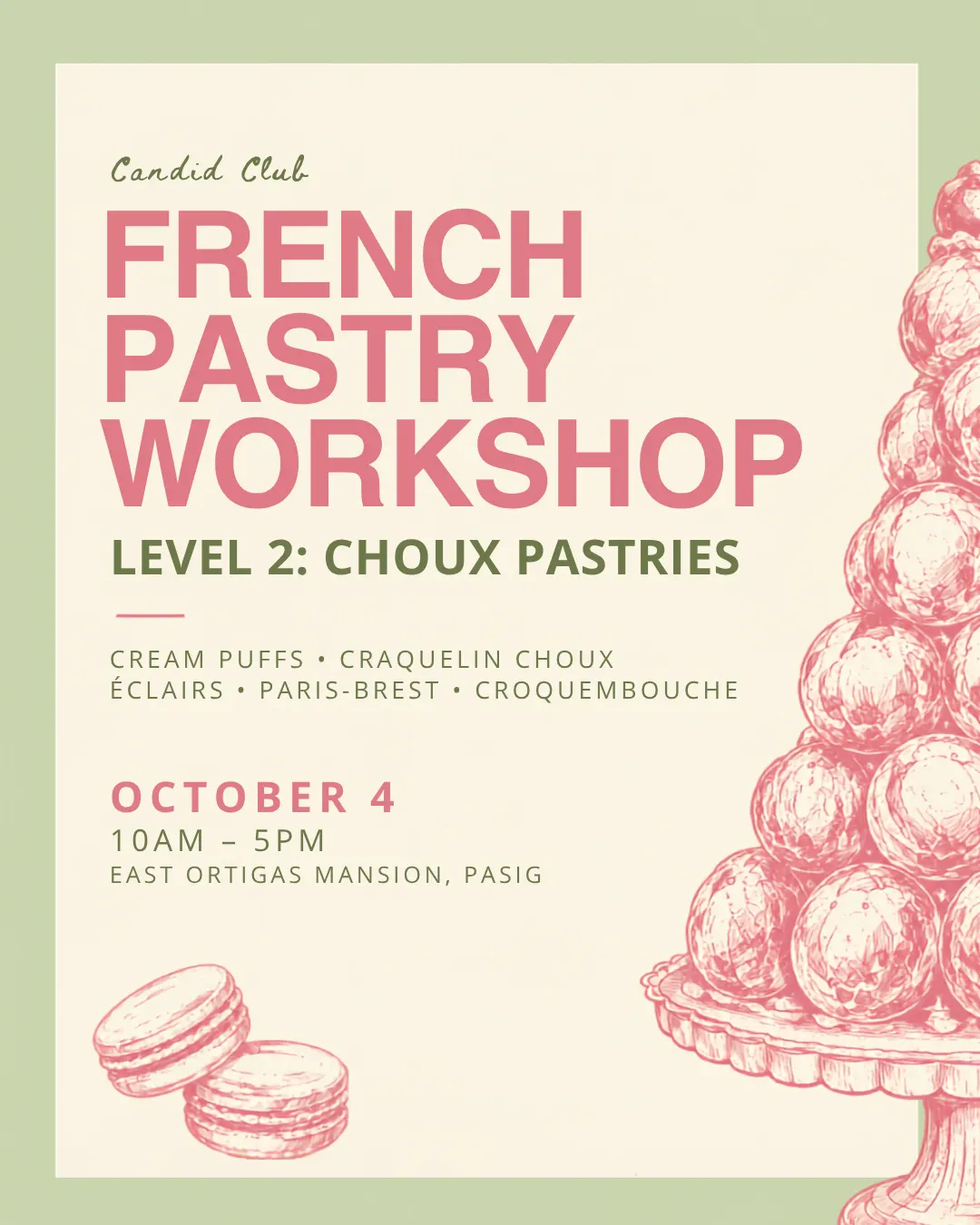 French Pastry Workshop Level 2: Choux