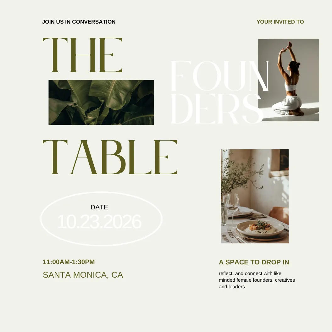 FOUNDERS TABLE- SEASONAL EDITION