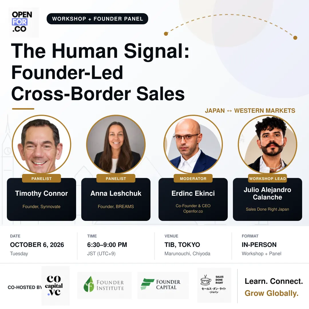 The Human Signal: Founder-Led Cross-Border Sales on October 6