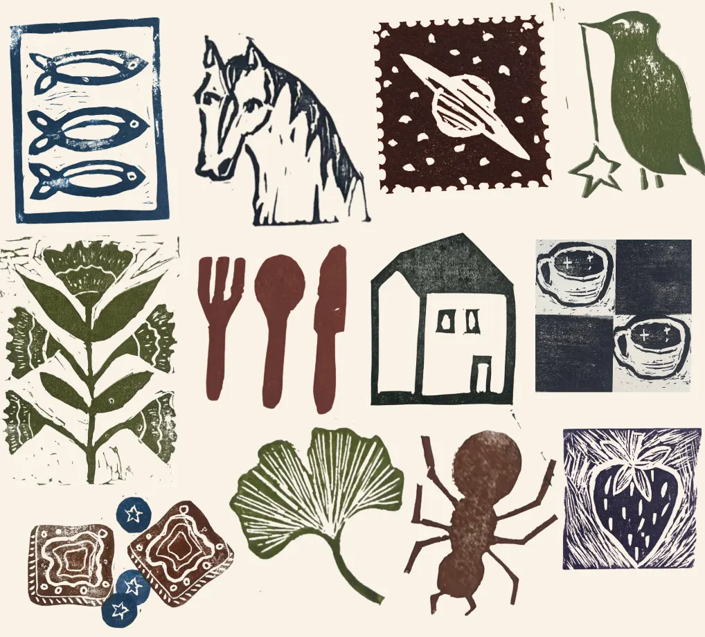 Print Club: Linocut Stamps Textiles