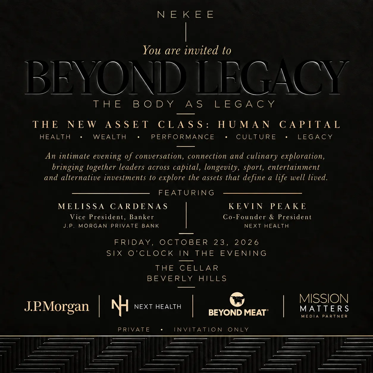 BEYOND LEGACY: The New Asset Class: Human Capital Health. Wealth. Performance. Culture. Legacy.