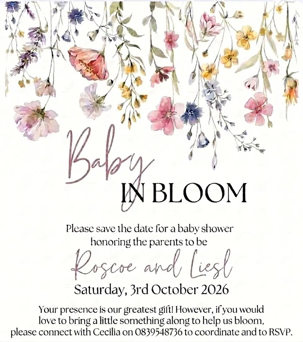 Roscoe and Liesl's baby shower