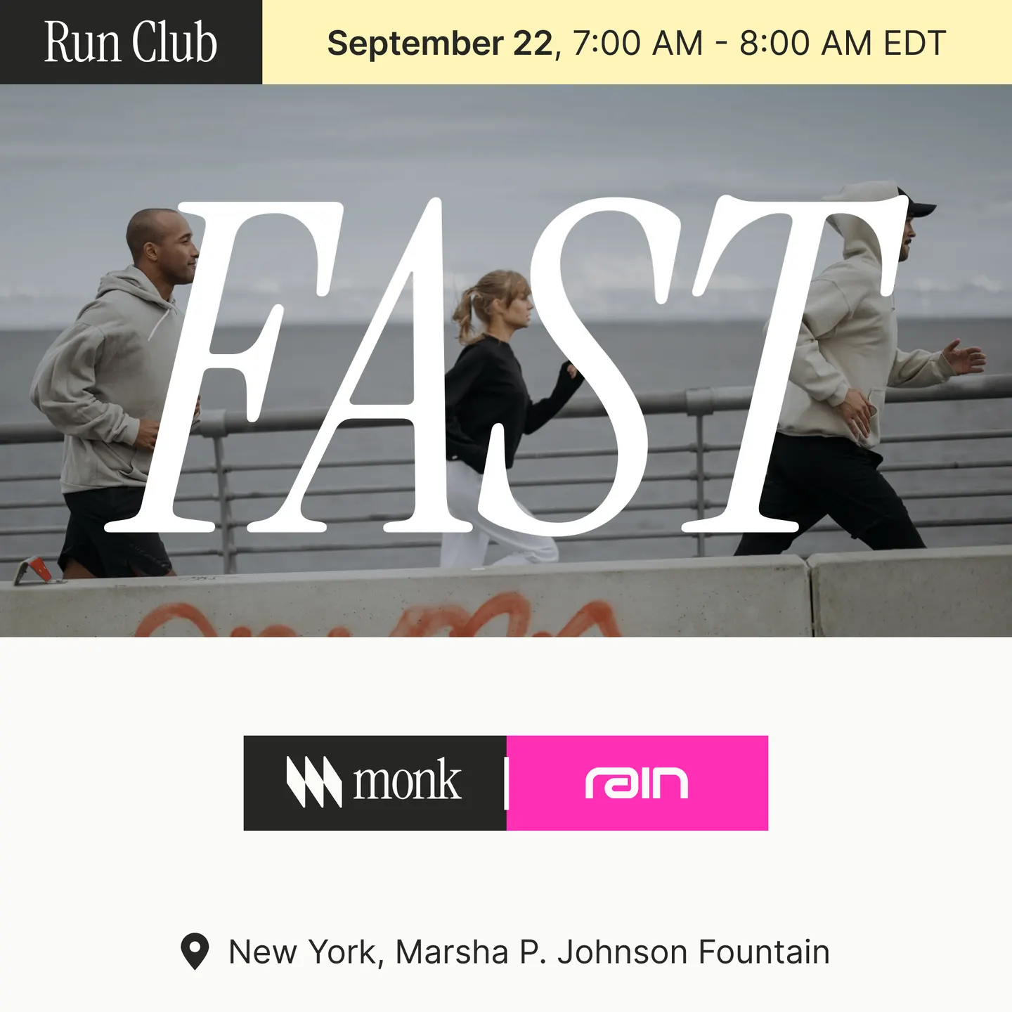 Fintech Run Club ft. Rain + Monk + JP Morgan