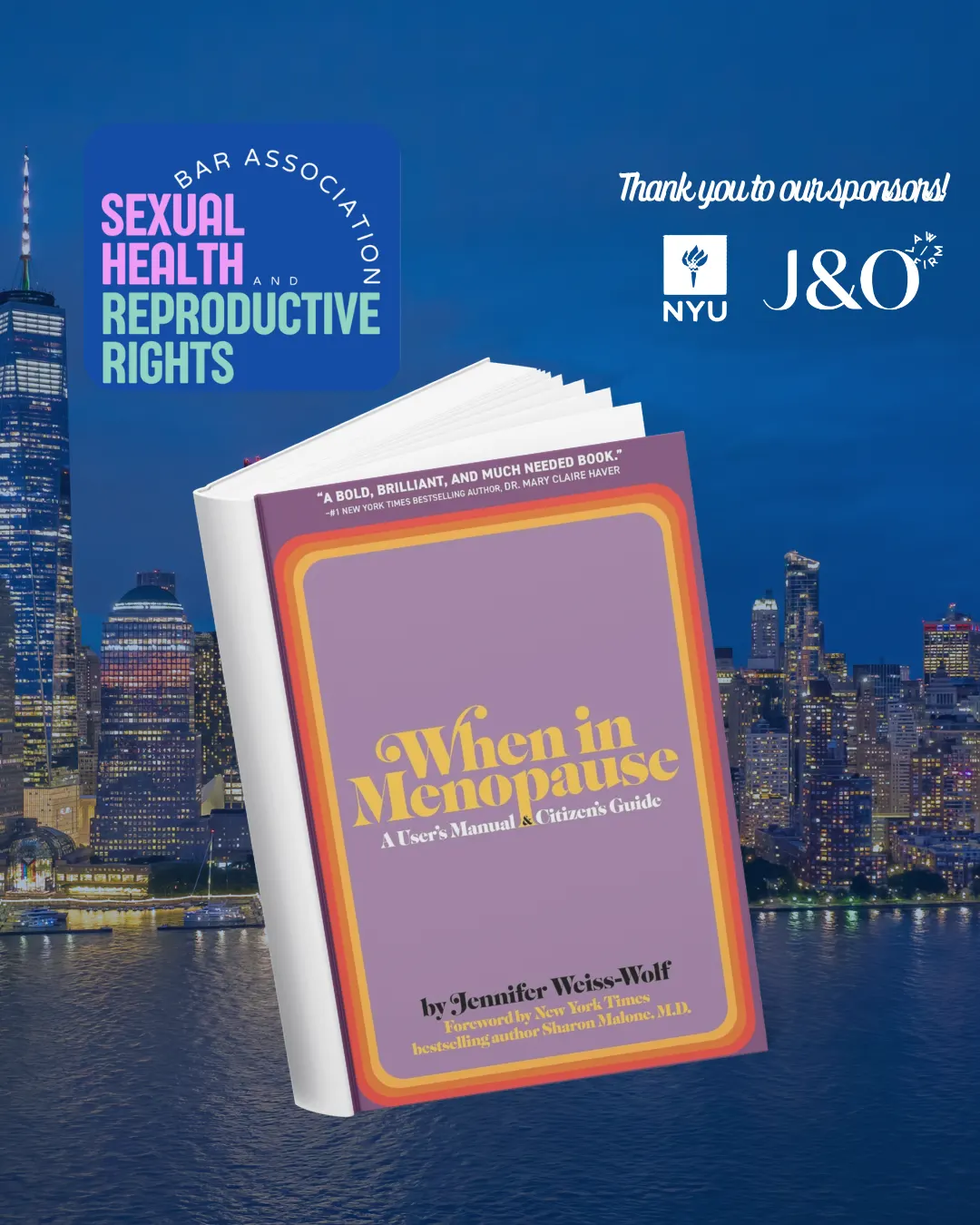 SHRRBA x NYU BWLC Present: Book Talk & Reception with Jennifer Weiss-Wolf