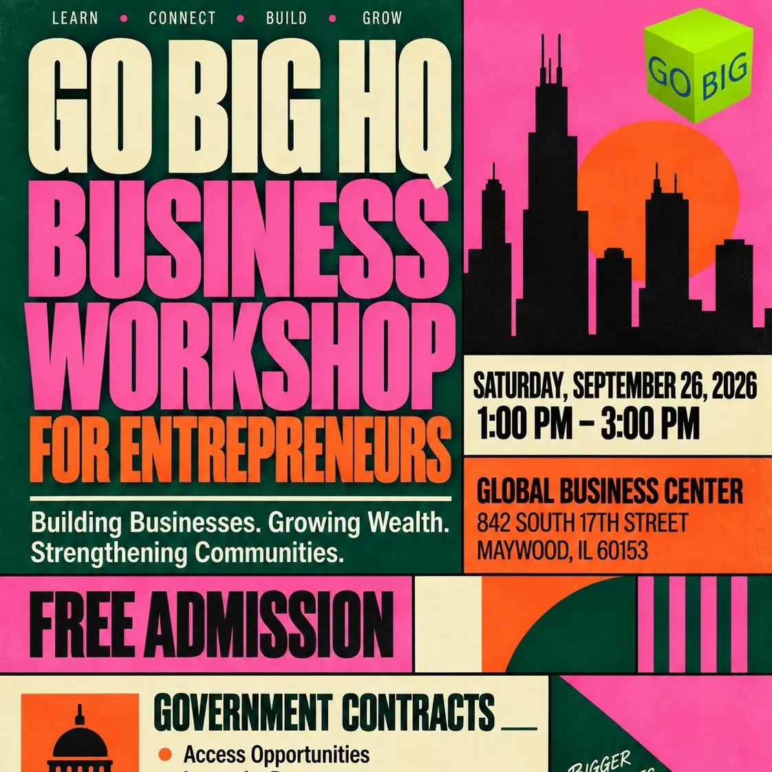 Go Big HQ Business Workshop for Entrepreneurs