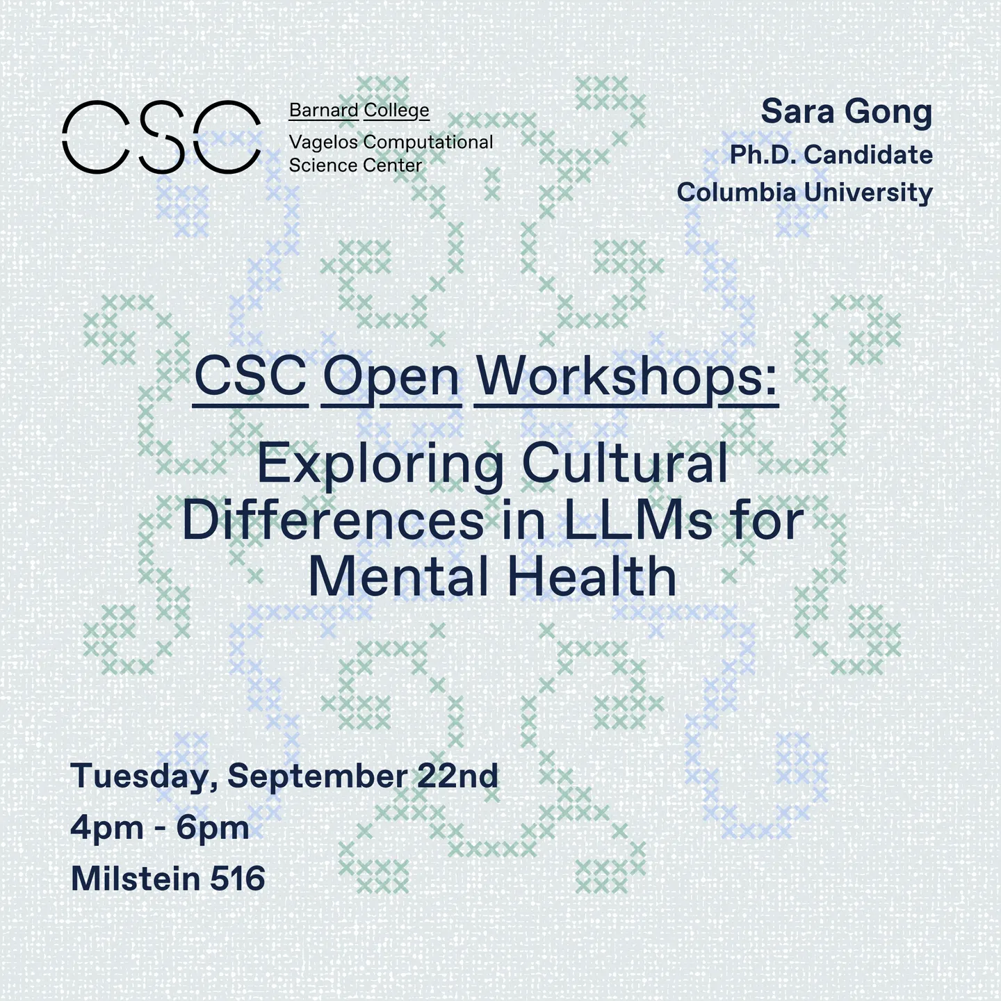 CSC Workshop – Exploring Cultural Differences in LLMs for Mental Health