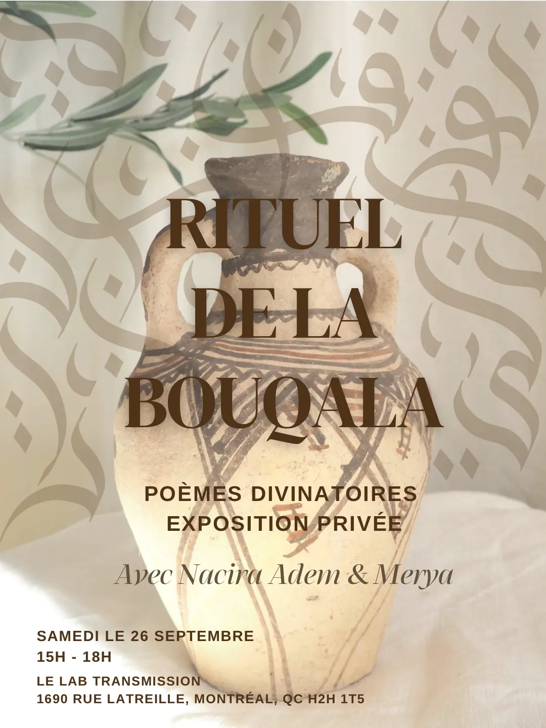 BOUQALA: Rituel des poèmes divinatoires / Exposition privée