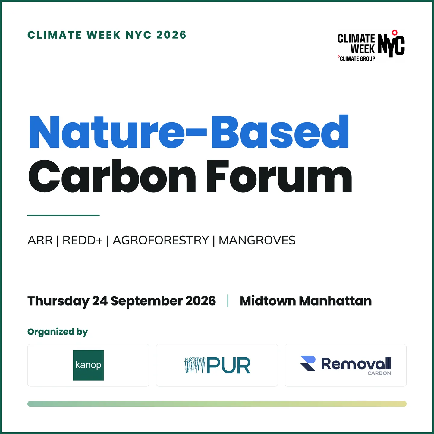 Nature-Based Carbon Forum