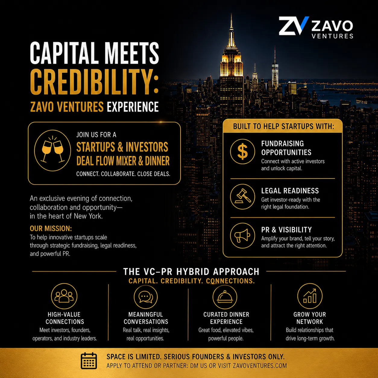 Zavo Capital Club: Bridging Startup Founders and Investors- Mixer & Dinner