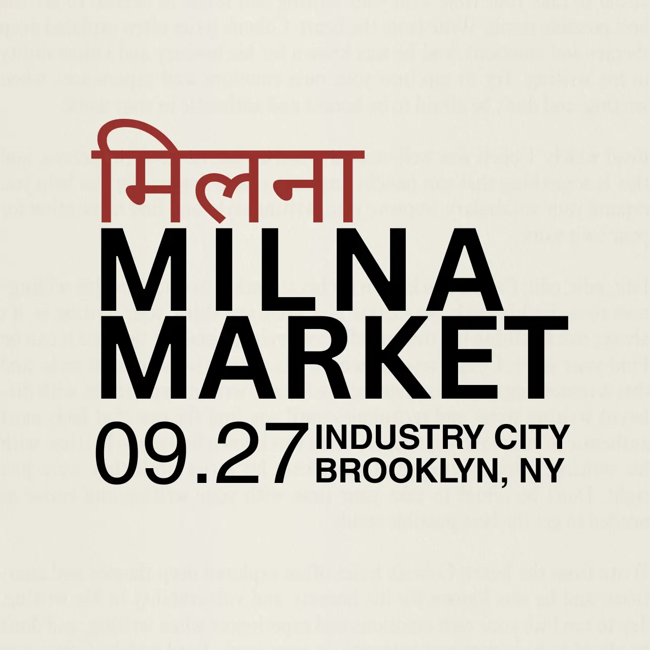 MILNA MARKET: South Asian Pop-Up Market NYC