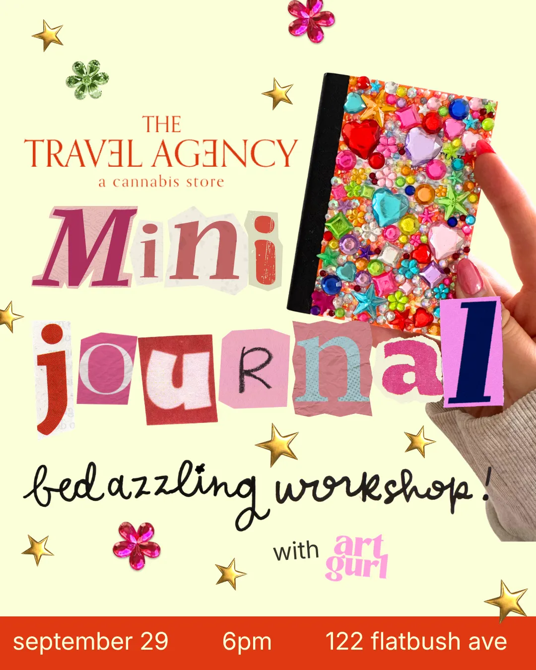 Mini Journal Bedazzling Workshop with art gurl!