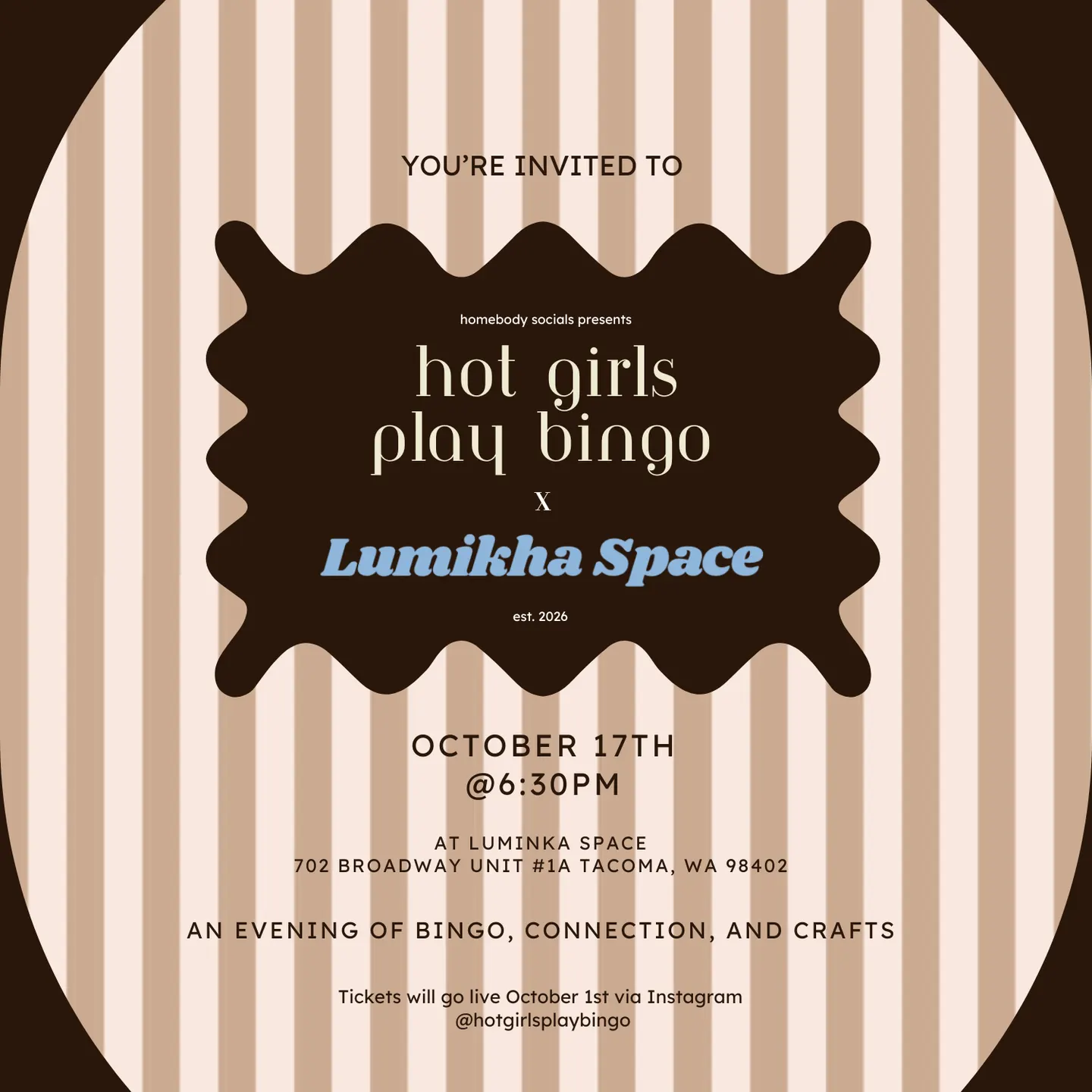 Hot Girls Play Bingo x Luminka Space (October 17th)