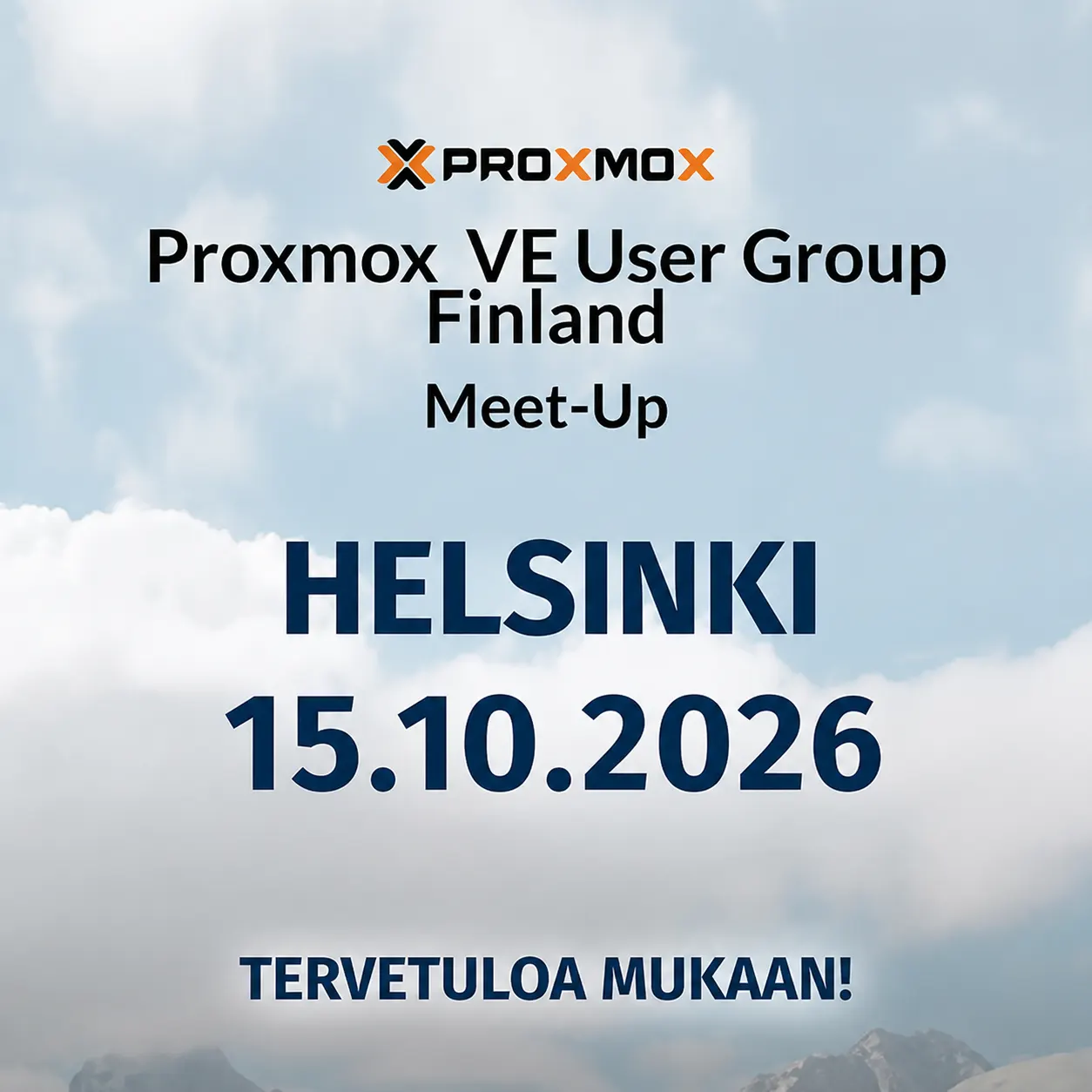Proxmox VE User Group Finland kokoontuu 15.10.2026 Helsingissä!