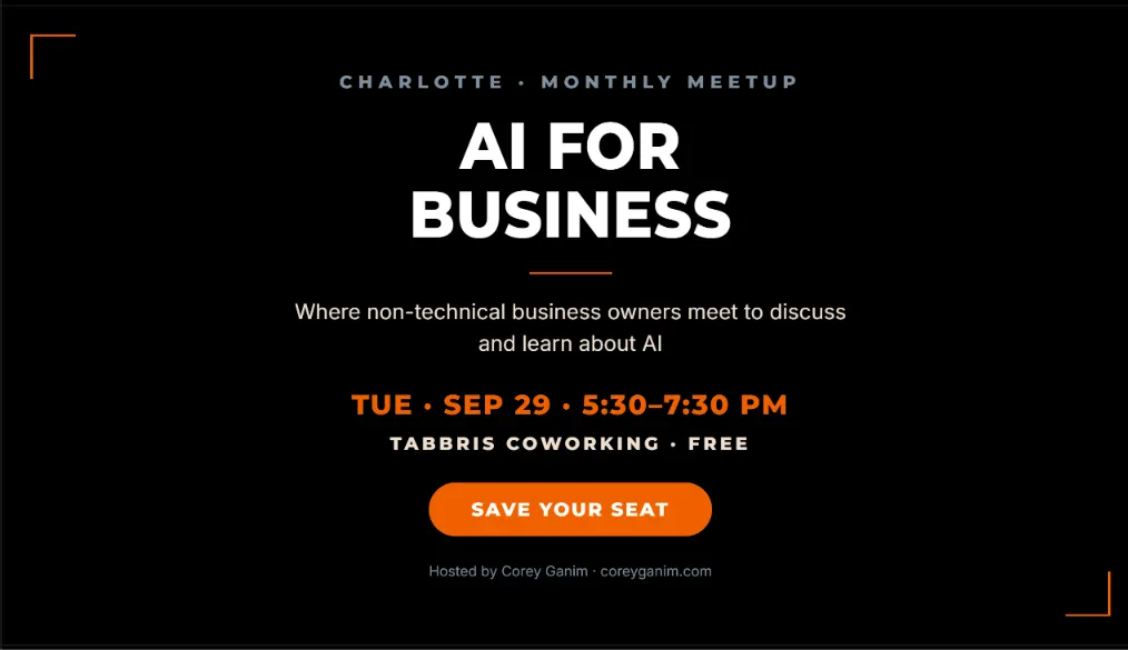 AI for Business, Charlotte Meetup