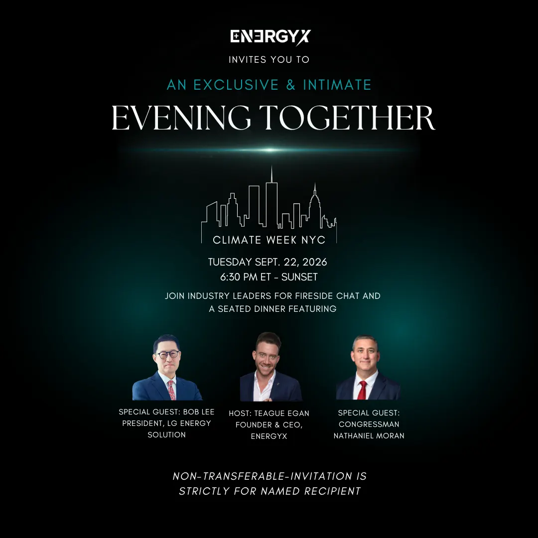 EnergyX Private Dinner | Climate Week NYC