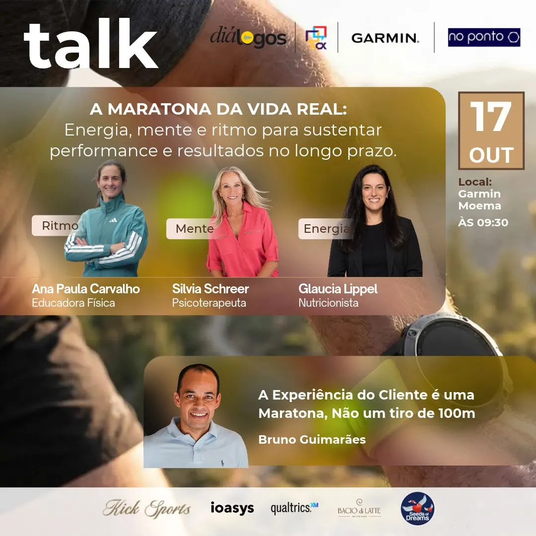 Diálogos | Presencial - Talk: A MARATONA DA VIDA REAL: Energia, mente e ritmo para sustentar performance e resultados no longo prazo.