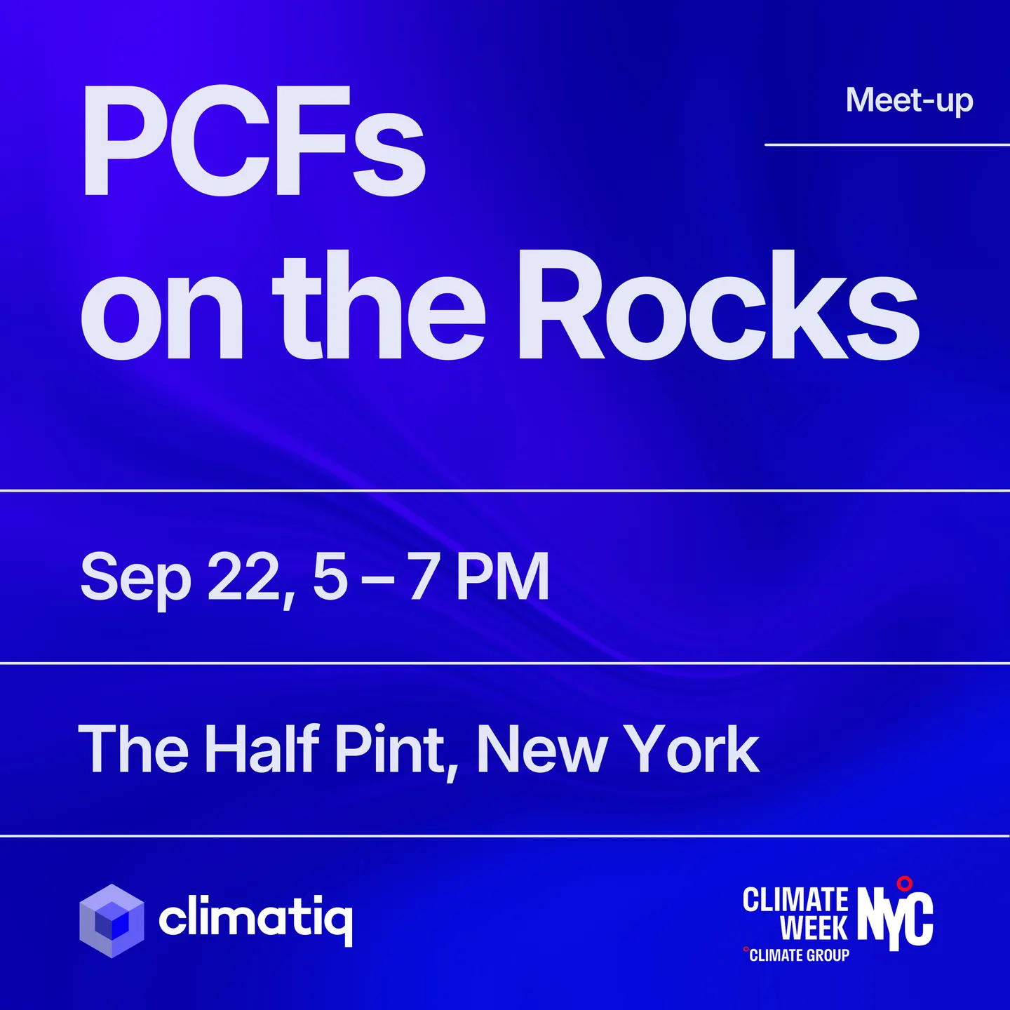 Climate Week NYC x Climatiq | PCFs on the Rocks