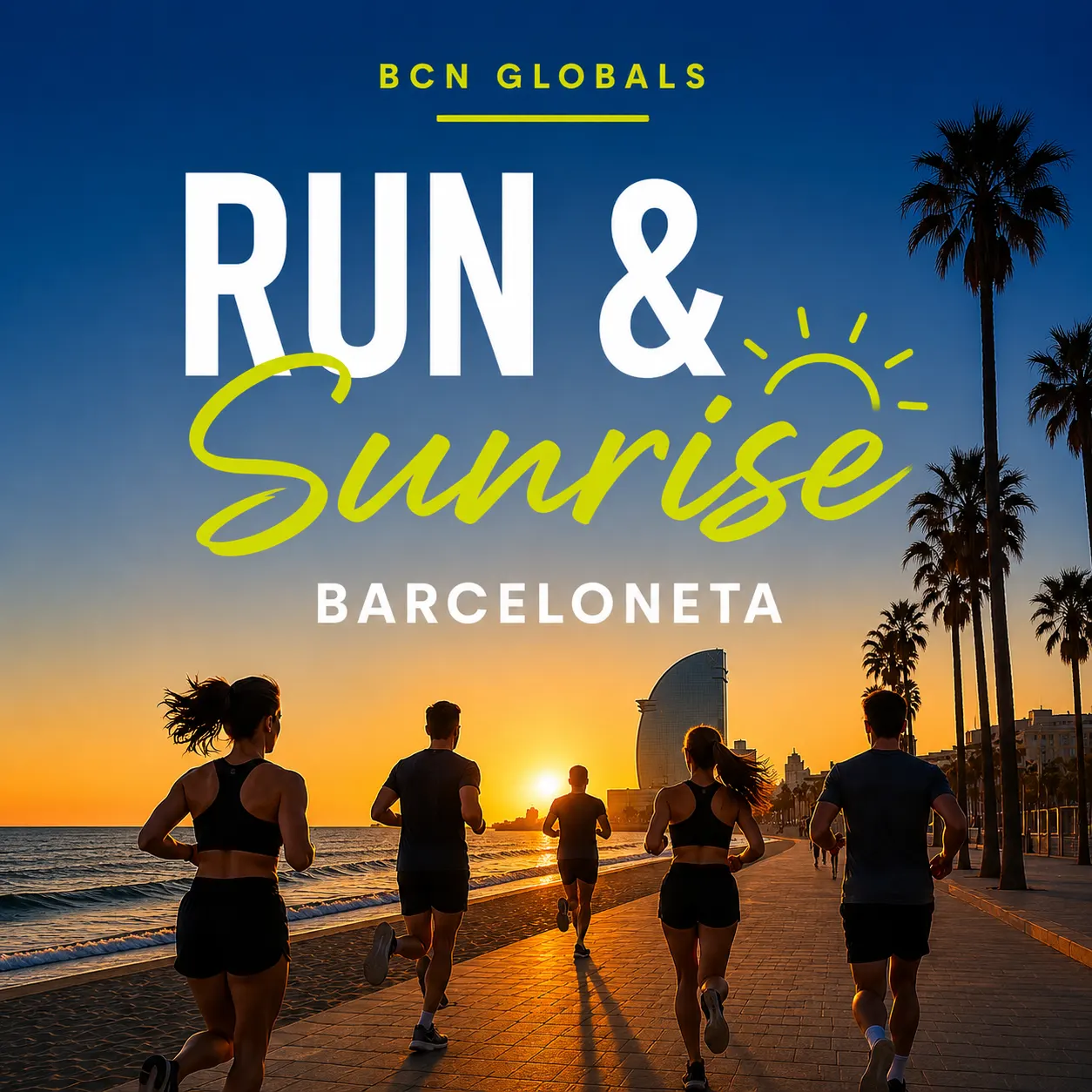 Run & Sunrise ✹ Barceloneta 5K/8K Early Morning Run + Swim