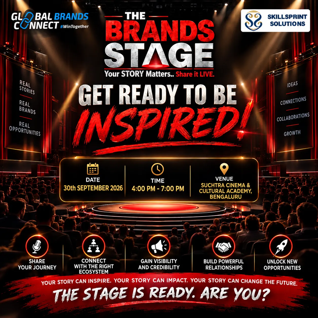 THE BRANDS STAGE, Your STORY Matters.. Share it LIVE