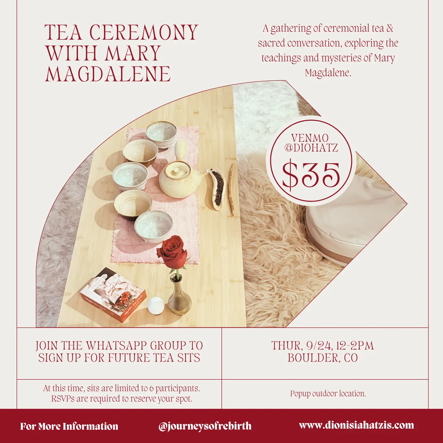 Mary Magdalene Tea Ceremony (BOULDER)