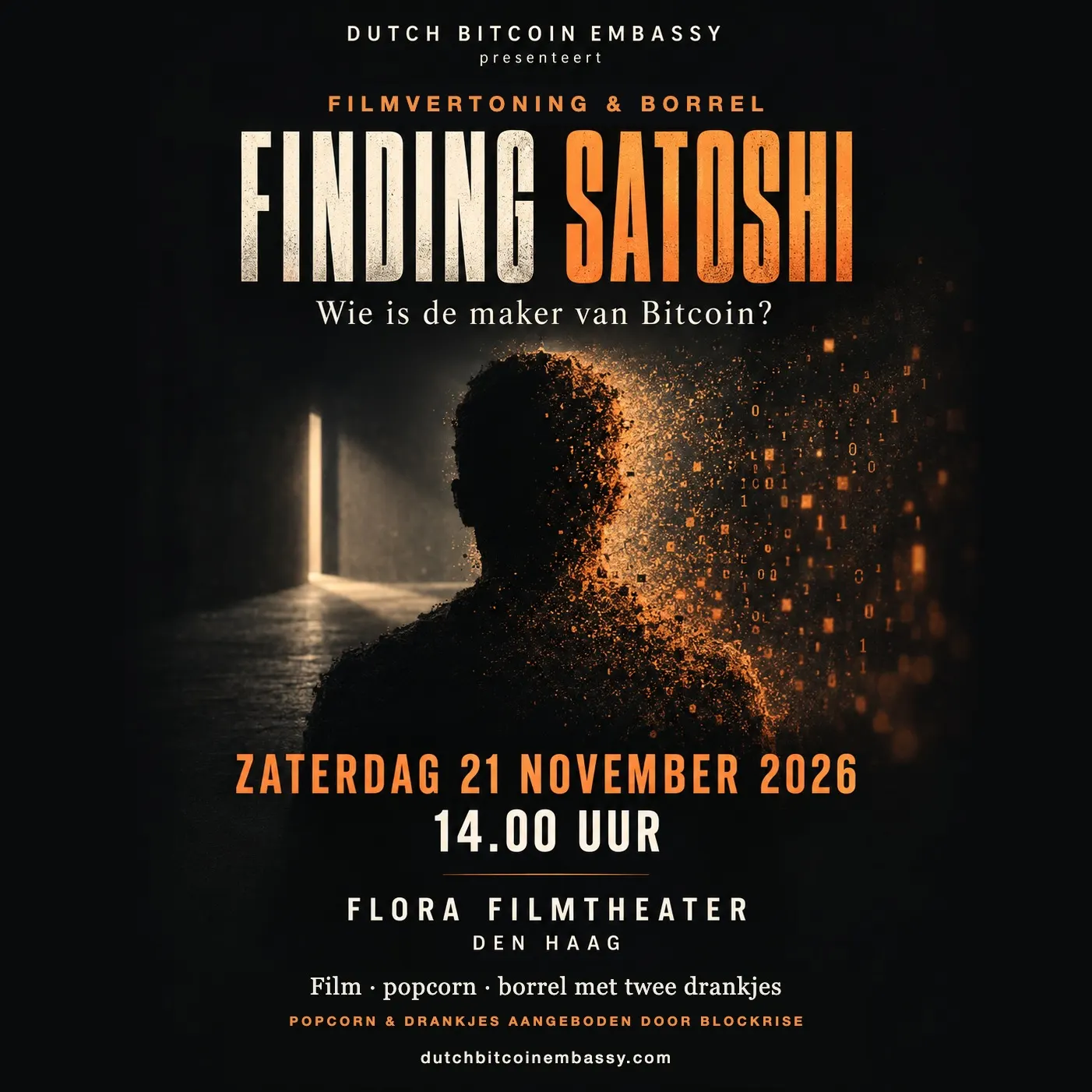 Finding Satoshi: filmvertoning & borrel
