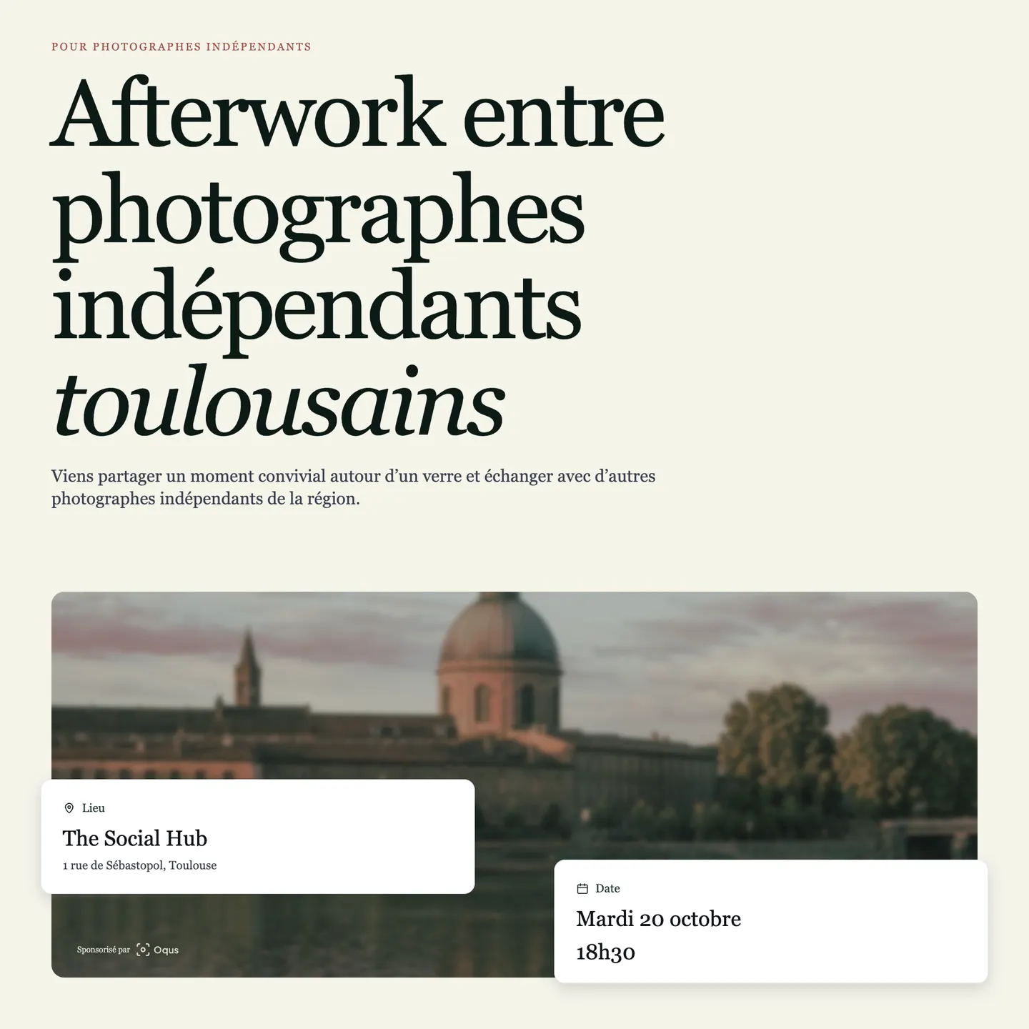 Afterwork entre photographes indépendants toulousains