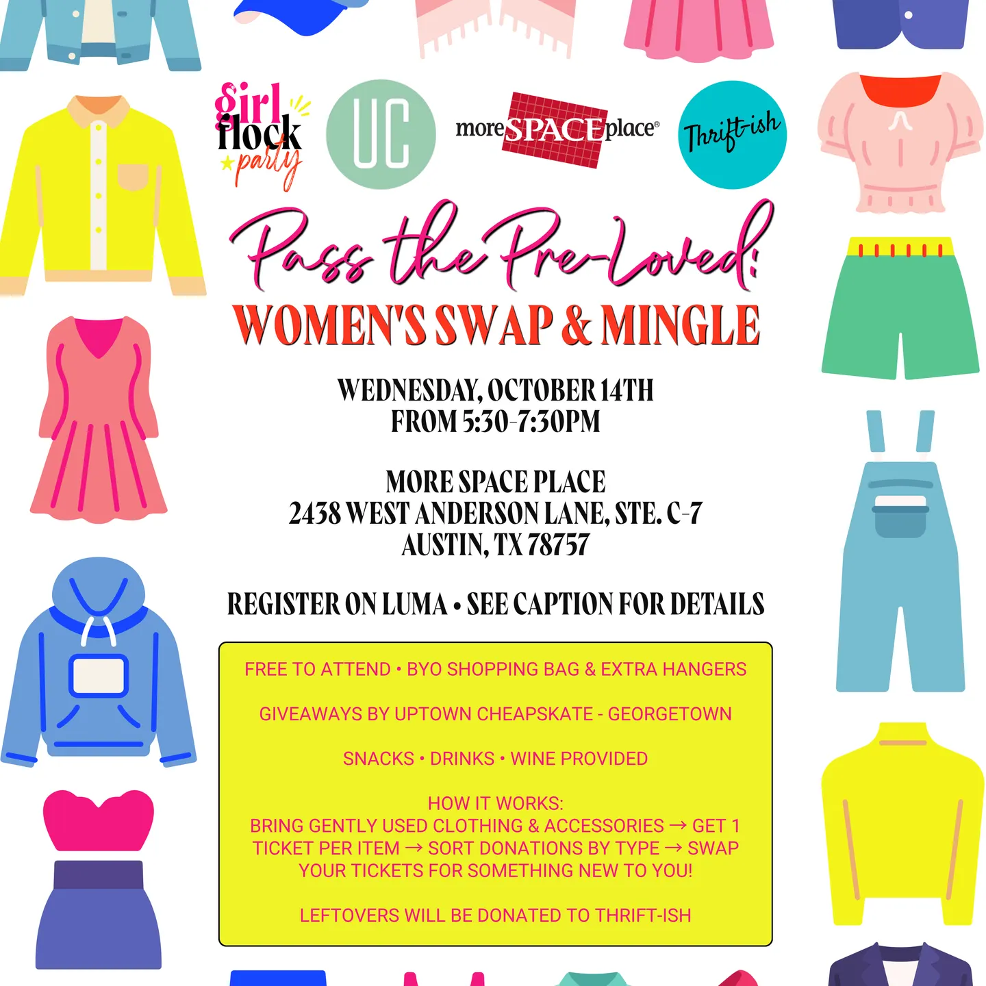 “Pass The Pre-Loved” Women’s Swap & Mingle with GFP