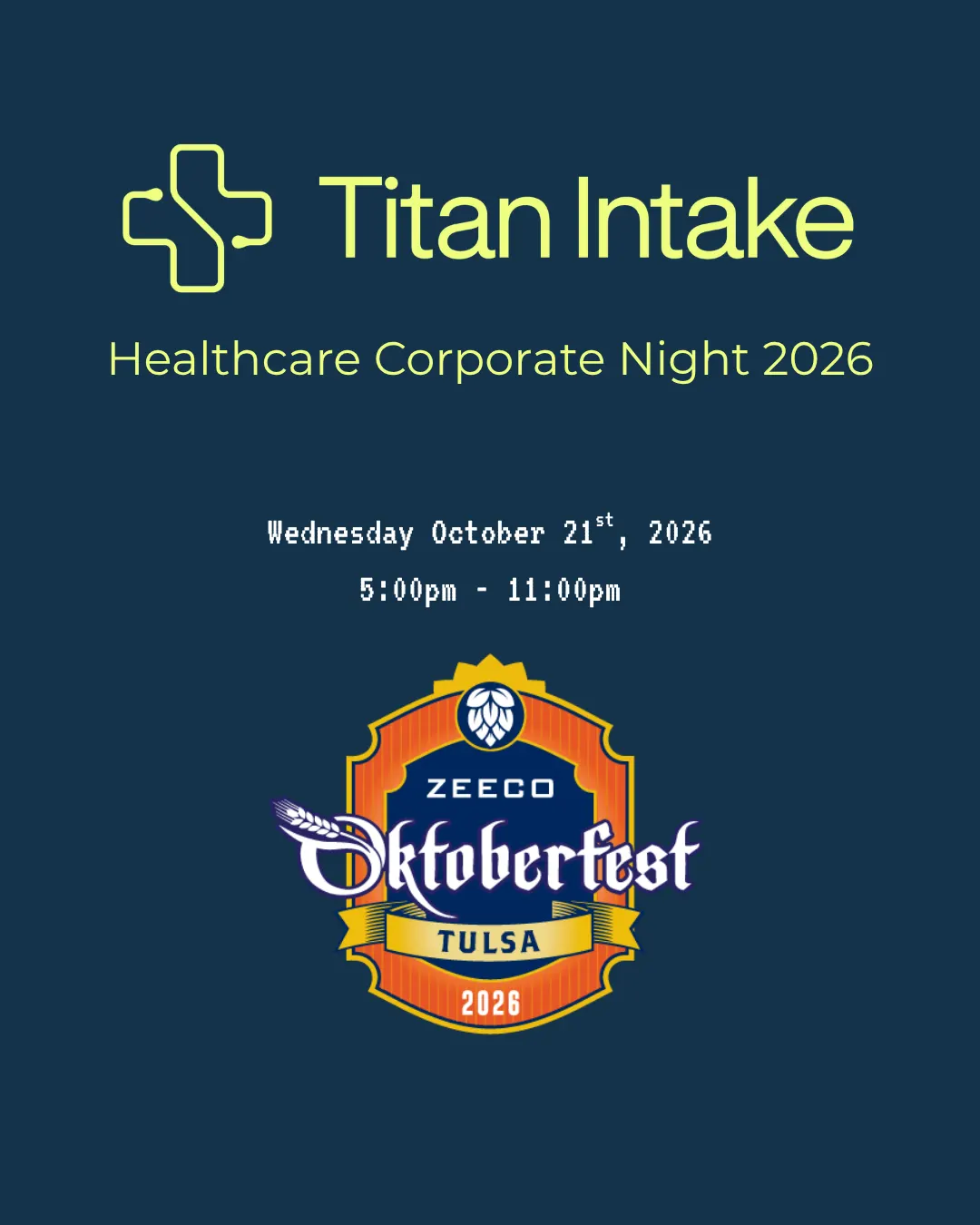 Titan Intake Tulsa Oktoberfest Corporate Night 2026