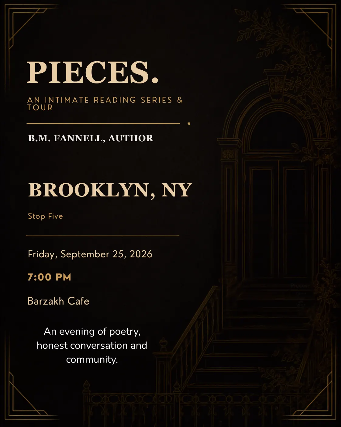 PIECES: An Intimate Reading Series & Tour