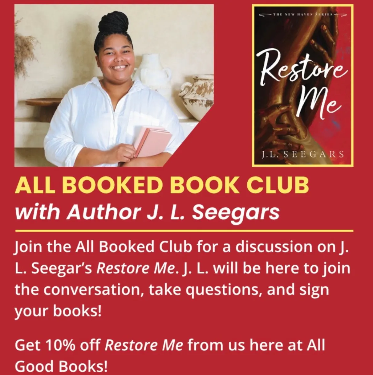 All Booked Club With Author J.L. Seegars