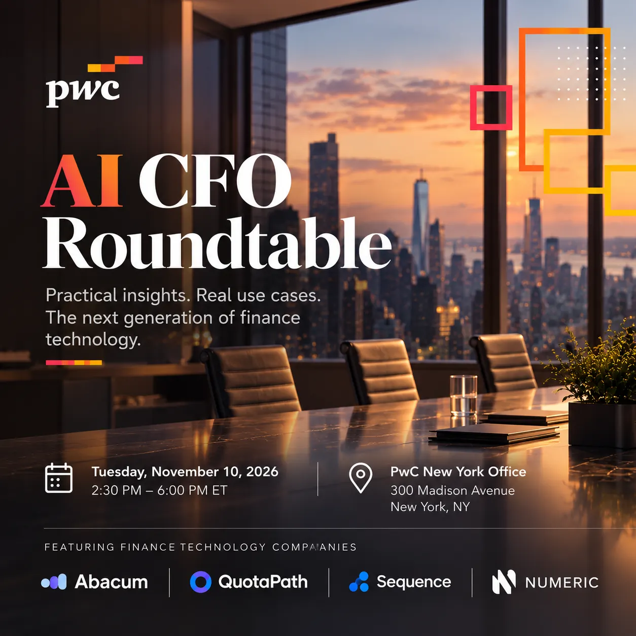 PwC Q4 AI Roundtable- Office of the CFO