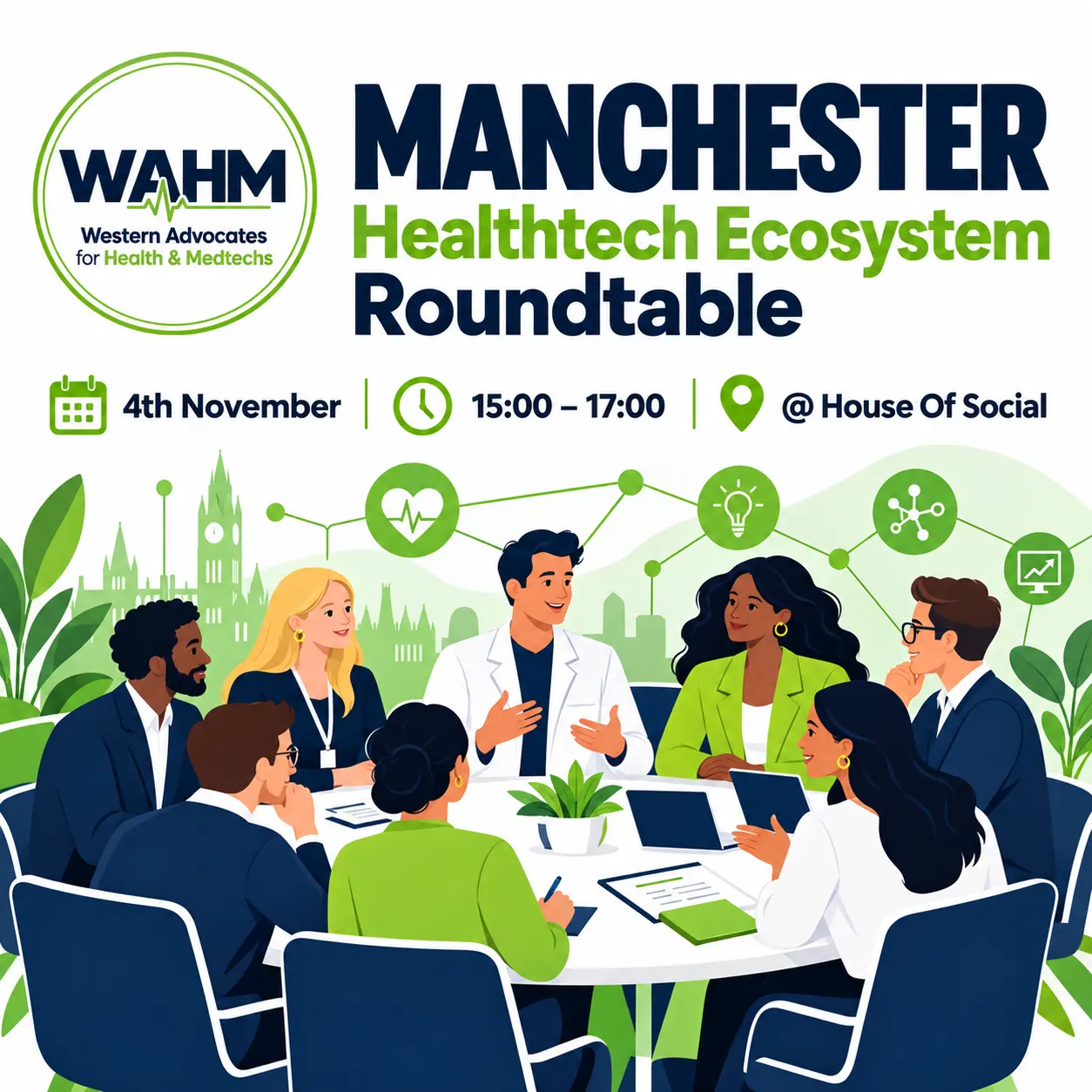 WAHM Manchester Healthtech Ecosystem Roundtable