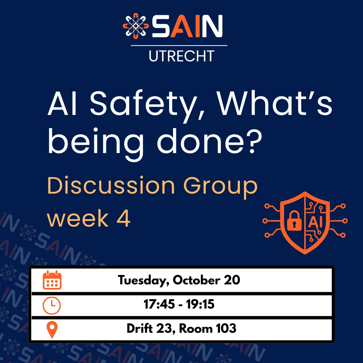 Discussion Group - week 4 - What's being done about AI Safety