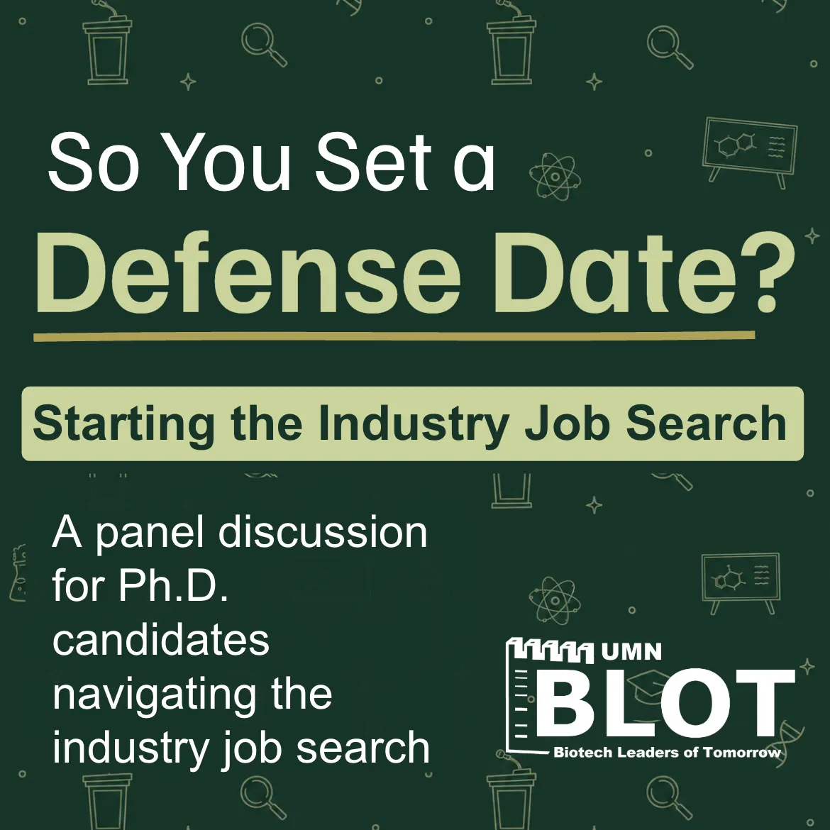 So You Set a Defense Date?: Starting the Industry Job Search