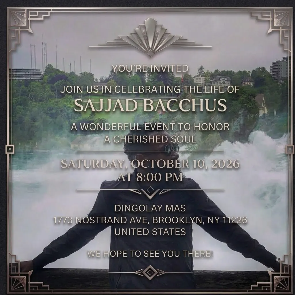 Celebrating the life of Sajjad Bacchus