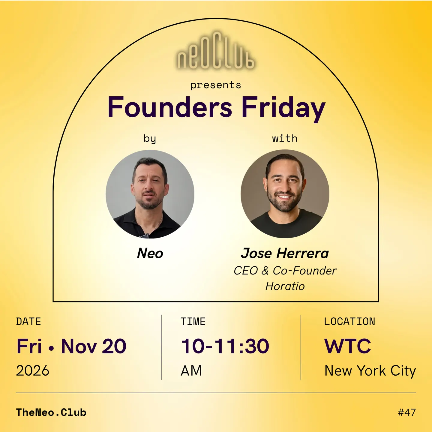 Founders Friday by Neo with Jose Herrera
