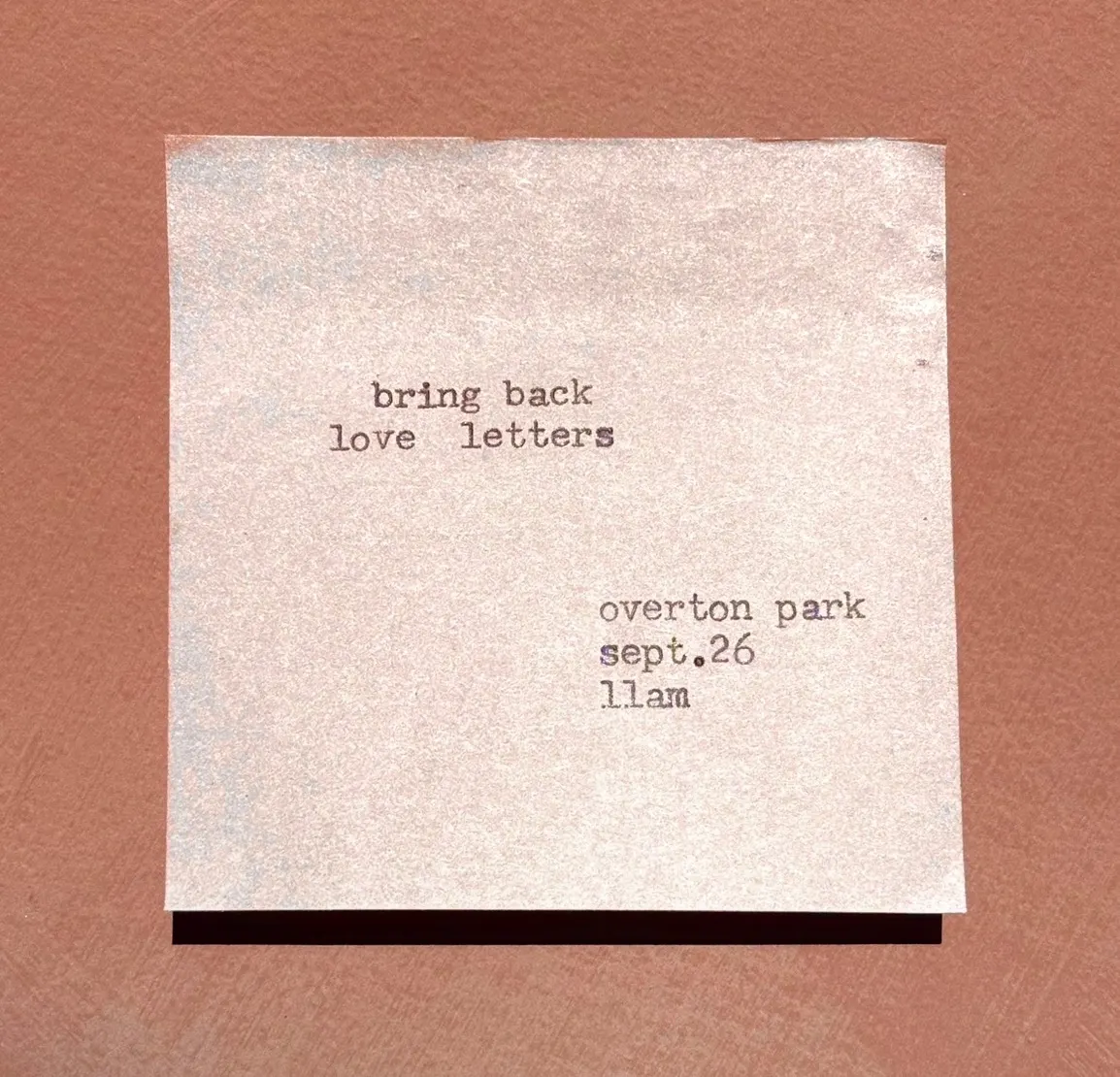 Bring Back Love Letters