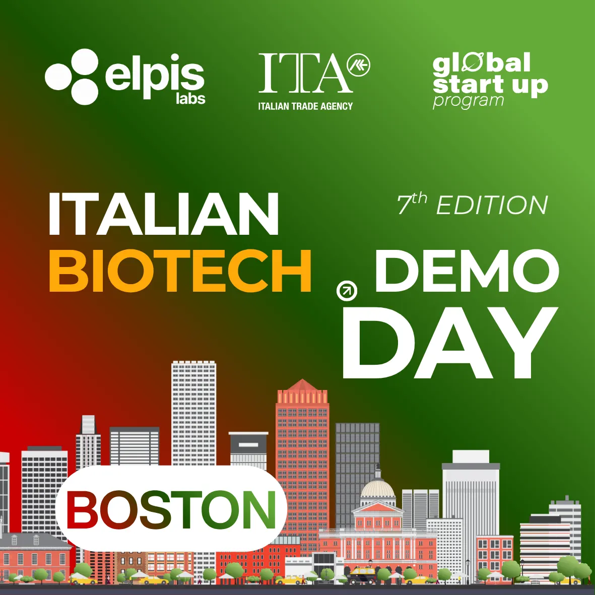 Italian Biotech Demo Day in Boston | ITA x Elpis Labs