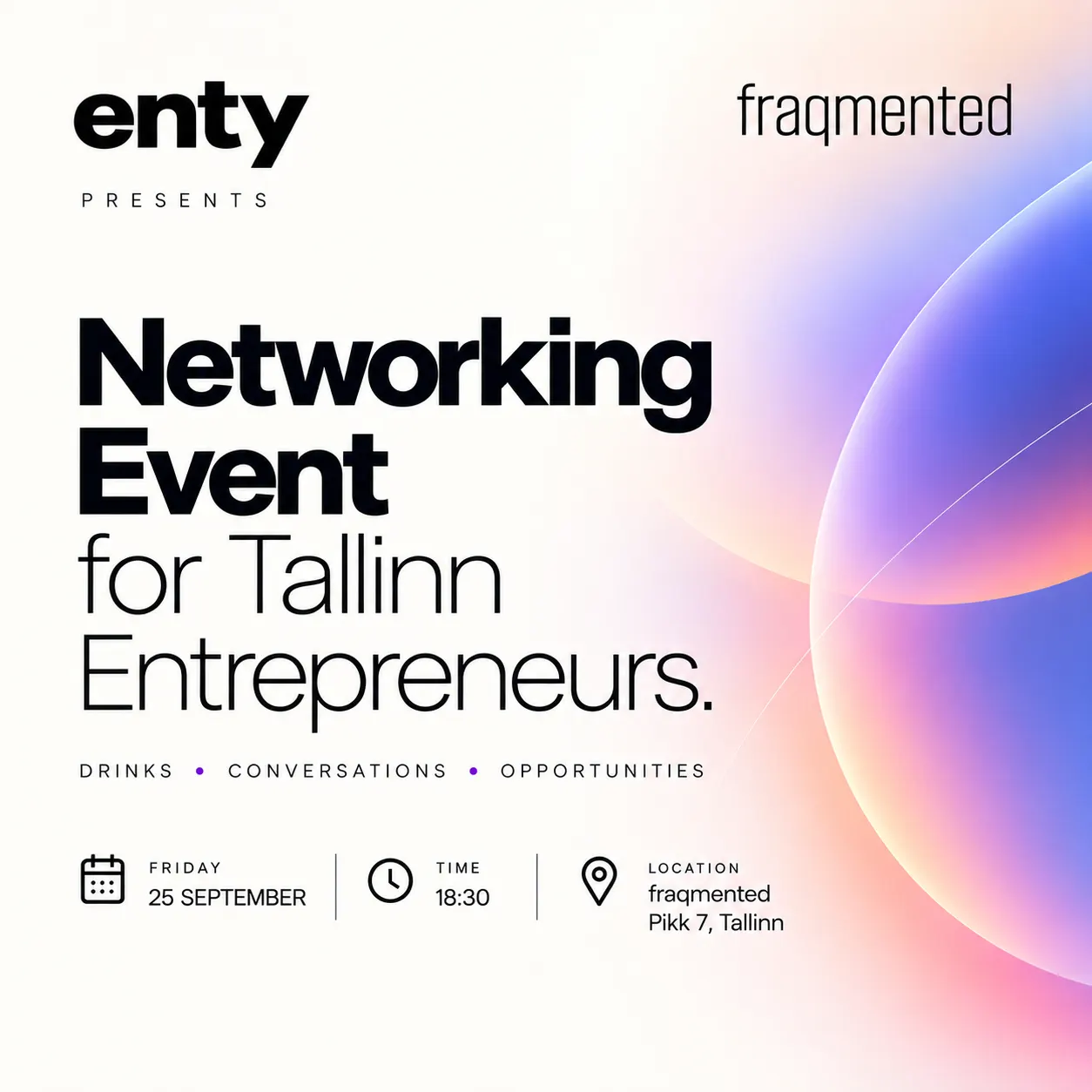 Enty.io Presents : Networking Event for Tallinn Entrepreneurs