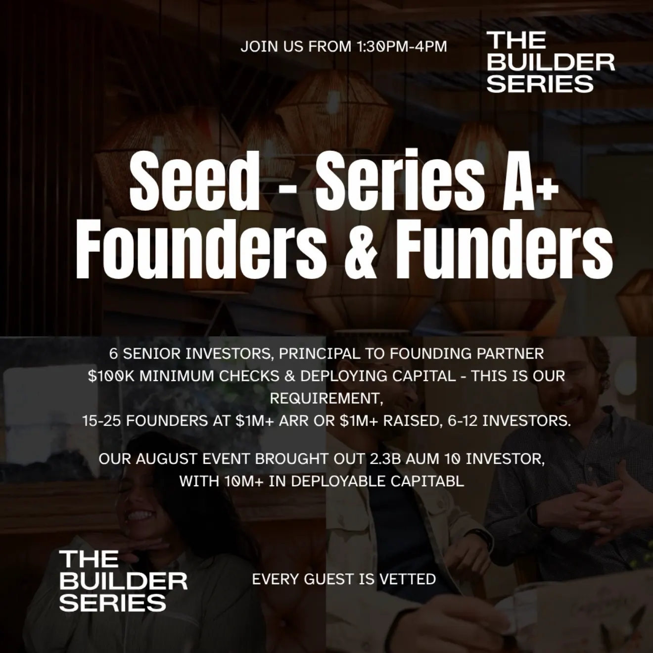 The Deployment Room: 6 Active Funds, Funding Founders (Seed to Series B) - Jan 10th