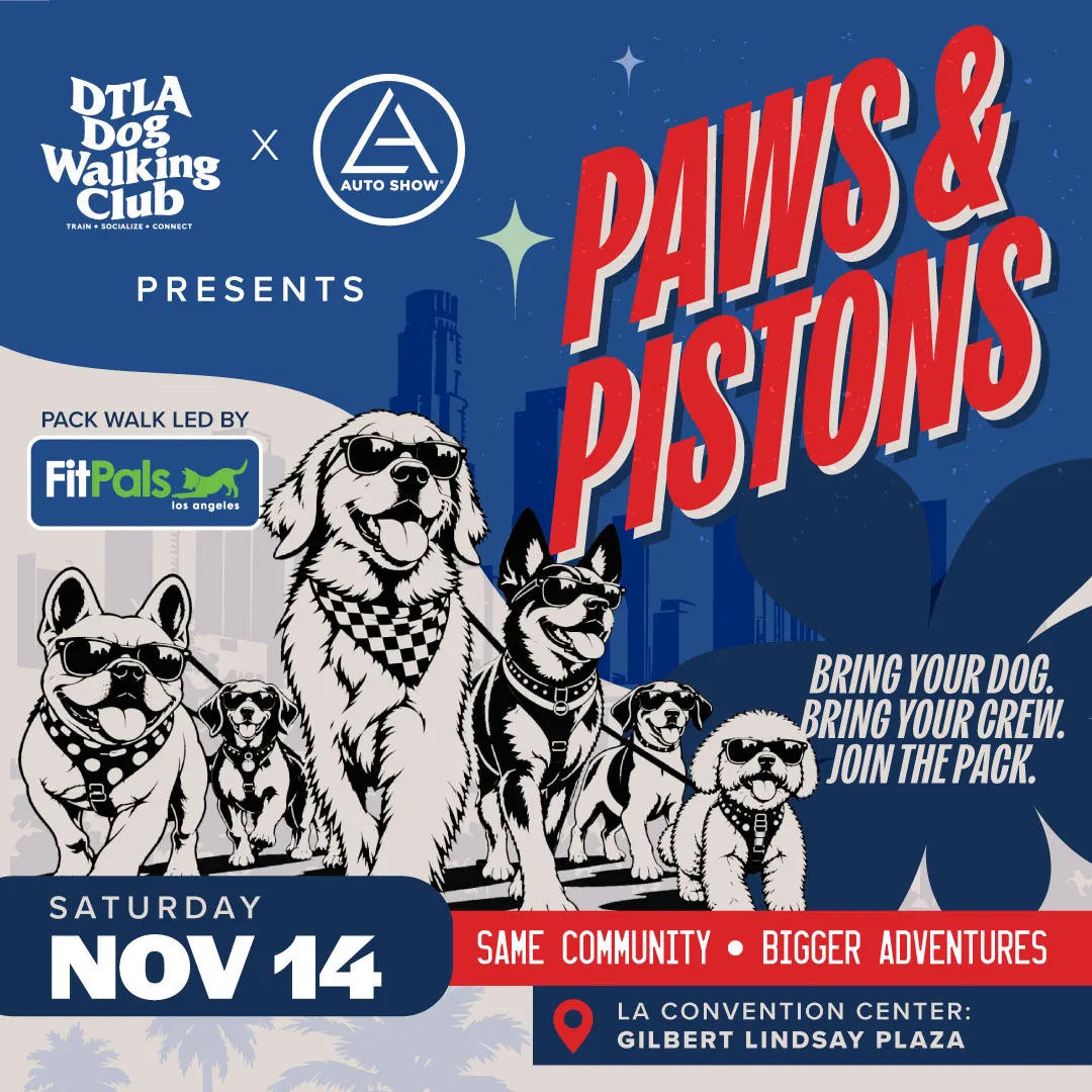 Paws and Pistons by Dtla Dog Walking Club x LA Auto Show