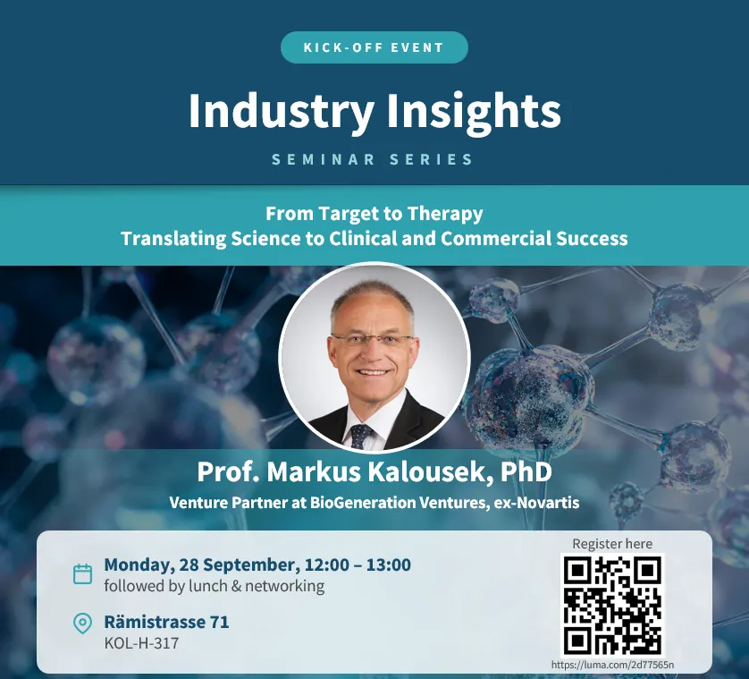 Industry Insights Seminar Series Kick-off Event with Markus Kalousek