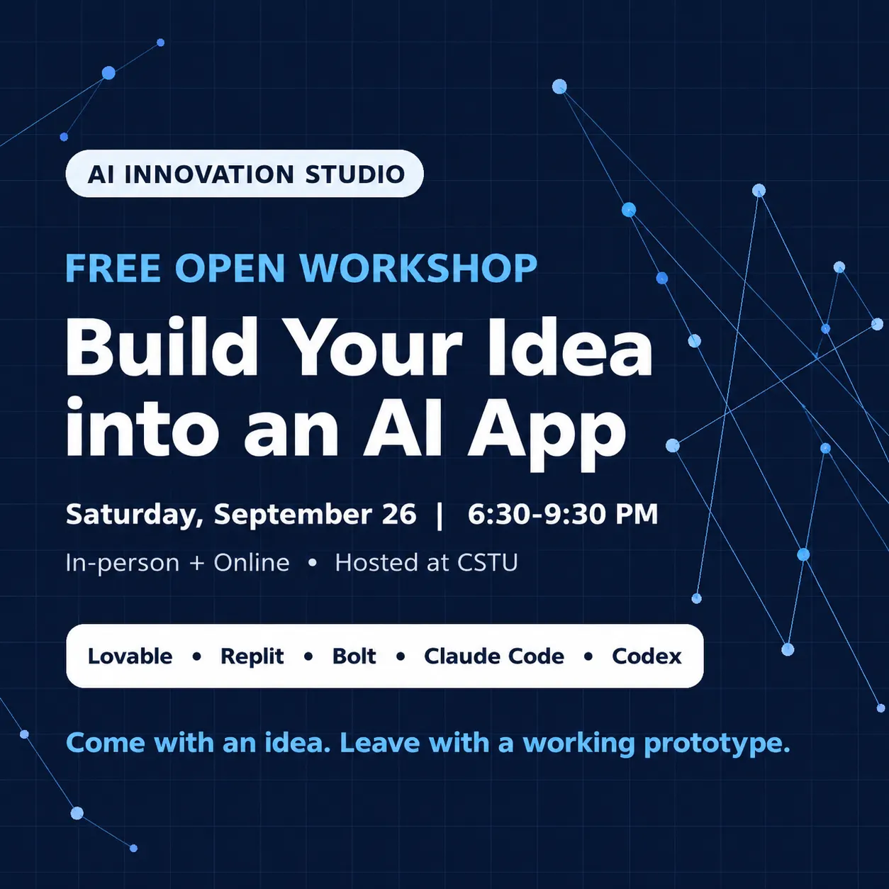 Free Open Workshop — Build Your Idea into an AI App