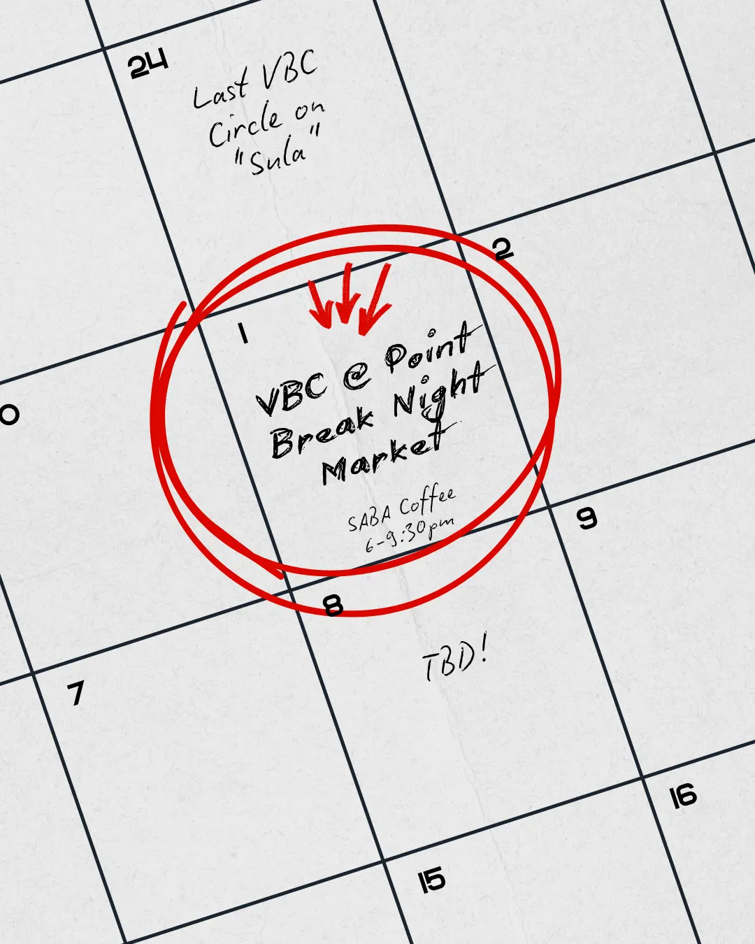VBC Book Exchange @ SABA's Point Break Night Market