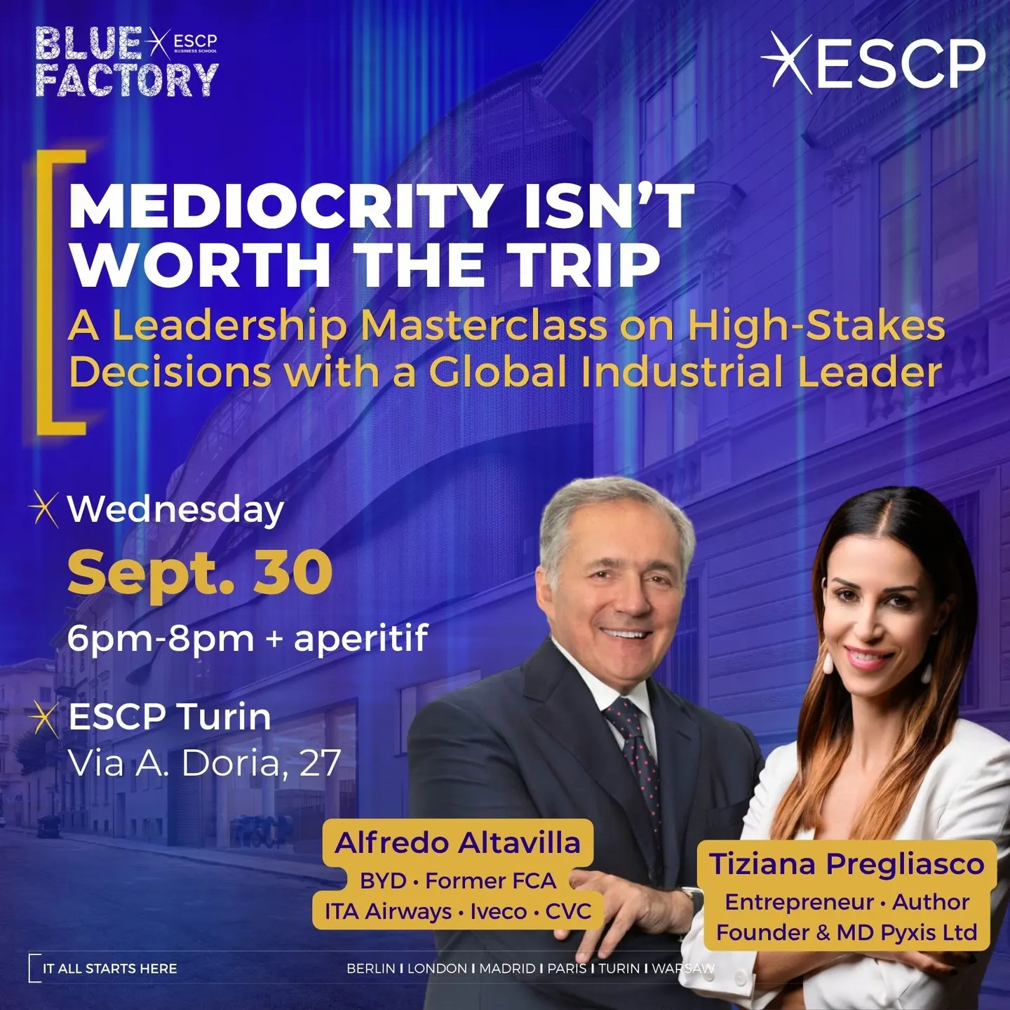 Mediocrity Isn’t Worth the Trip: Leadership Masterclass with Alfredo Altavilla