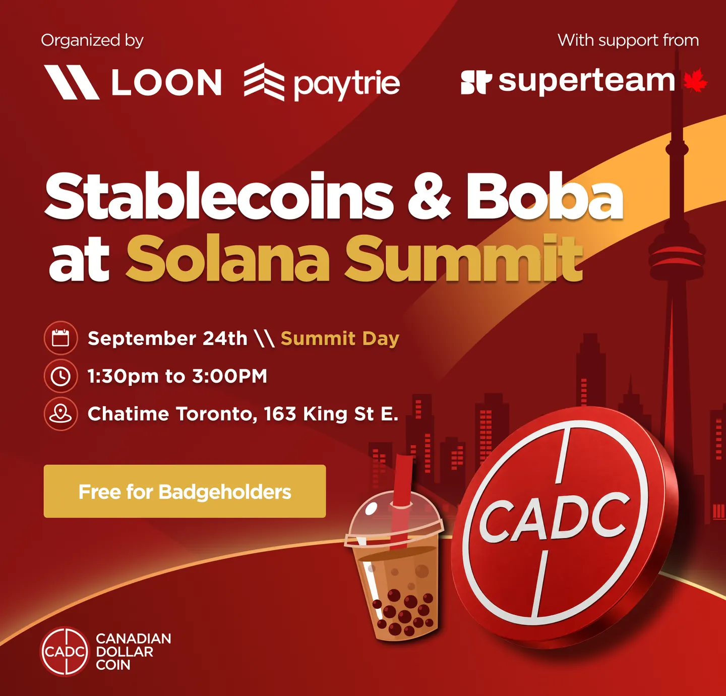 Stablecoins & Boba | Day 2 - Summit Day at Solana Summit Canada